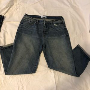 Loft relaxed straight crop jeans size 30/10